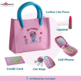 Dress Up America Princess Ensemble De Jouets Pour Filles Avec Sac À Main, Téléphone À Clapet, Télécommande, Rouge À Lèvres, C