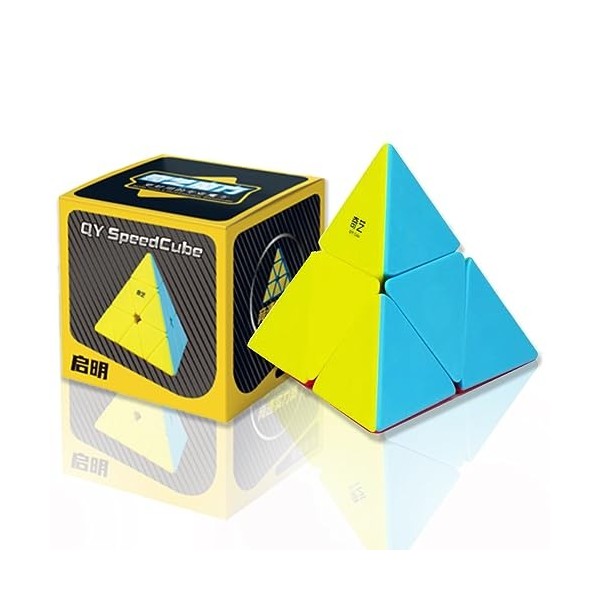 Pyramide Magic Puzzle Cubes，Pyramide Magic Cube Puzzle Cube Magique pour Plus de rapidité et de précision avec des Couleurs V