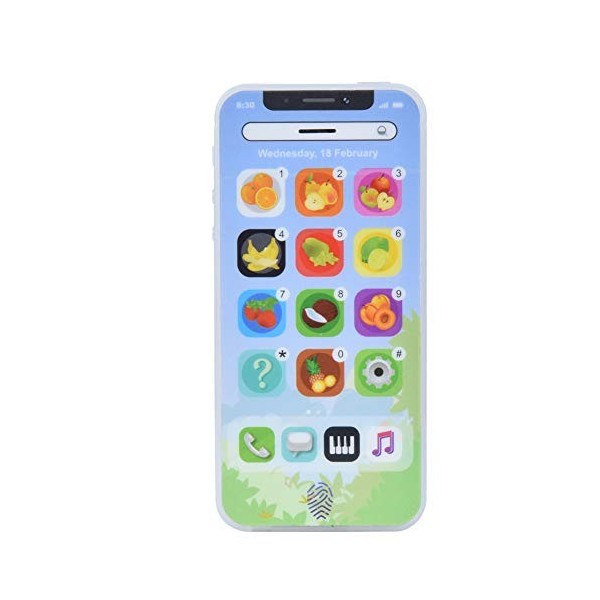 Téléphone Mobile Simulé Plastique Enfants à Ecran Tactile Téléphone Educatif Téléphone Portable Musique Anglais Jouet Dappre