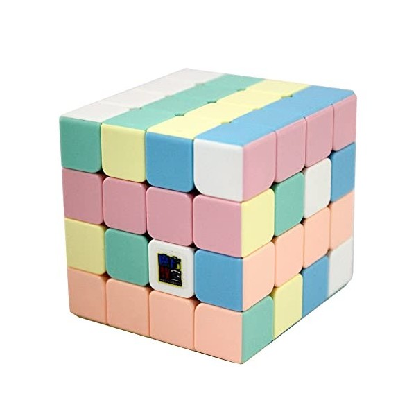 Funnygoo MoYu Cubing Classroom mofangjiaoshi mfjs meilong Pastel série Cube 4x4x4 Cube sans Autocollant Rose Vif