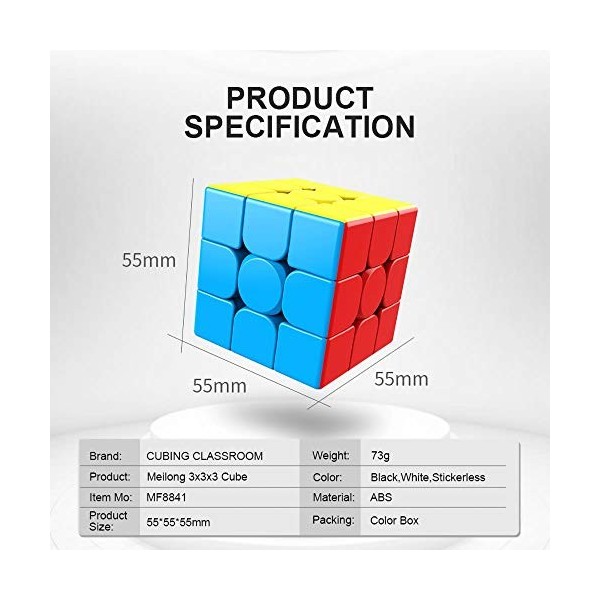 Gobus MoYu MoFangJiaoShi Cubing Classroom MeiLong 3 3x3 Magic Cube Speed Cube Puzzle Cube meilong 3 Cube Stickerless 