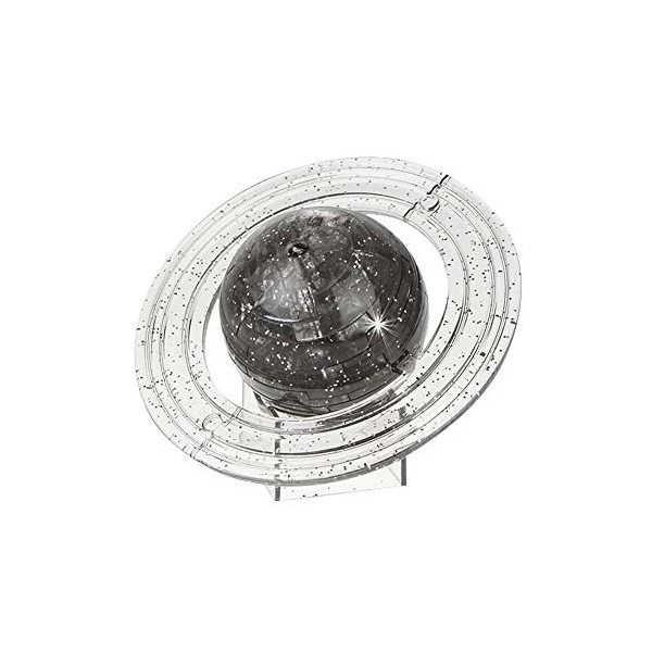 Dilwe Puzzle en Cristal, Blocs de Cristal translucide Bricolage Puzzle 3D Puzzle avec Cadeau Jouet en Forme de Saturne Transp