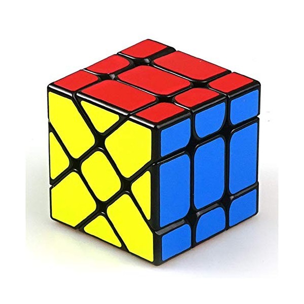 OJIN YONGJUN YJ Fisher Yileng V2 Cube 3x3x3 Forme Mod Twisty Puzzle Lisse Cube Casse-tête Puzzle Jouets Noir 