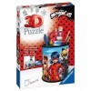 Ravensburger - Puzzle 3D Pot à Crayons - Miraculous Lady Bug - A partir de 6 ans - 54 pièces numérotées à assembler sans coll