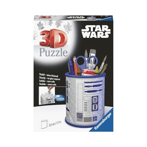 Ravensburger - Puzzle 3D Pot à Crayons - Star Wars - A partir de 6 ans - 54 pièces numérotées à assembler sans colle - Access