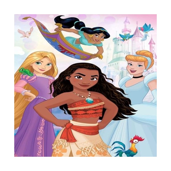 Grandi Giochi- Principesse Disney Princesses Puzzle lenticulaire Vertical avec 200 pièces incluses et Emballage avec Effet 3D