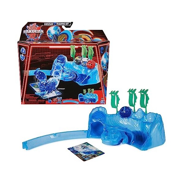 BAKUGAN Kit dentraînement 2023 avec Core Ball Titanium Dragonoid du Clan Dragon, Paysage dentraînement avec Figurine dacti