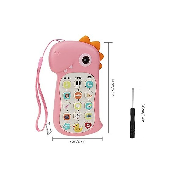 DAGORD Telephone Bebe Jouet 6-12 Mois Téléphone Portable pour Enfant Jouet Telephone Jouet Musical Bébé Jouet de Téléphone de