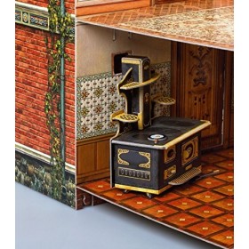 Keranova keranova349&nbsp;Clever Papier Maison de poupée et Meubles de Cuisine Collection Poêle Puzzle 3D 24&nbsp;pièces 