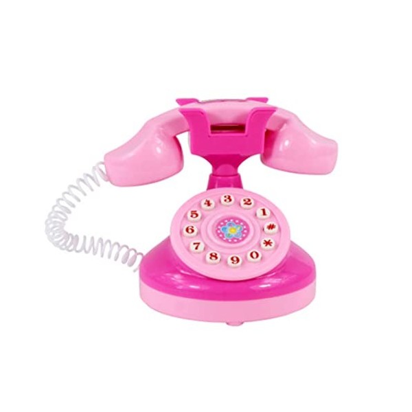 Téléphone pour Enfants - Jouet électronique Vintage avec Musique et Ligne terrestre - Jouet éducatif précoce pour Jeux de rôl