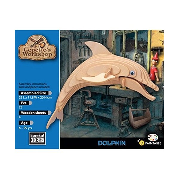 Eureka 3D- Puzzles 3D-Dauphin, 473171