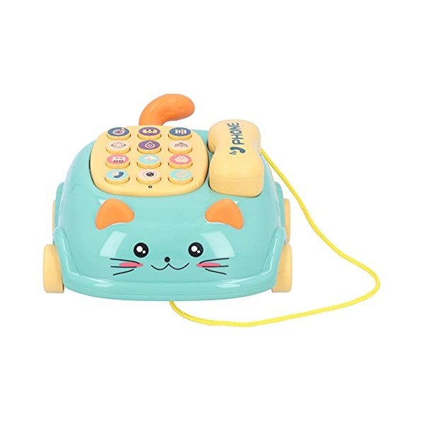 Zerodis Jouets Déducation Précoce, Téléphone Jouet pour Bébé Dessin Animé Multifonctionnel Simulé Téléphone Fixe Tout-Petit 