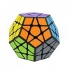 Coolzon Megaminx Speed Magic Cube, Pentagonal Dodécaèdre Puzzle Cube Magique Cubo avec Autocollant de PVC pour Enfants et Adu