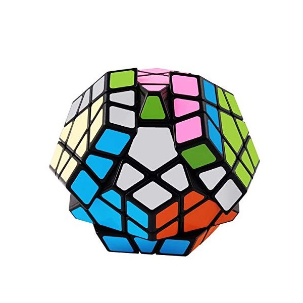 Coolzon Megaminx Speed Magic Cube, Pentagonal Dodécaèdre Puzzle Cube Magique Cubo avec Autocollant de PVC pour Enfants et Adu