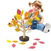 xiaohuangren Puzzle 3D en Bois Feuilles des Arbres Jouets Blocs 3D Arbre Bâtiment en Bois, Educatifs Blocs Construction DIY P