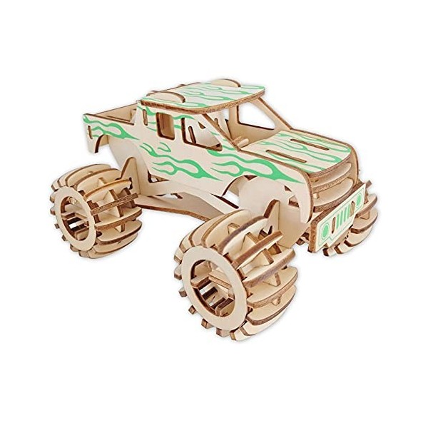 Puzzle en Bois 3D Kit de modèle de Voiture en Bois Hot Rod pour Construire Un Puzzle en Bois 3D - Mécanique