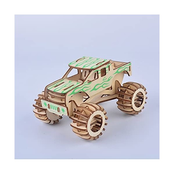 Puzzle en Bois 3D Kit de modèle de Voiture en Bois Hot Rod pour Construire Un Puzzle en Bois 3D - Mécanique