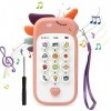 Goorder Jouet Bebe 1 an, Jouets de Téléphone Portable pour Bébé Filles, Smartphone Bebe Enfant avec Lumières et Melodies, Cad