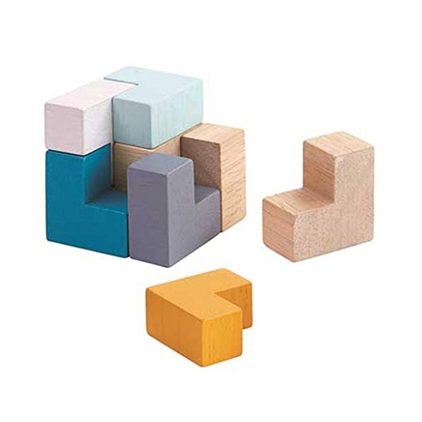 PlanToys 4134 Puzzle Cube 3D, Assorted