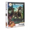 SD TOYS- Dinosaurio Effet 3D Poster Triceratops Jurassic World-Puzzle 100 pièces-SDTUNI25574-Multicolore-Taille Unique, SDTUN