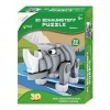 Mammut Spiel & Geschenk Bricolage 3D rhinocéros, Safari, Animal en Mousse, kit Complet avec pièces Instructions français Non