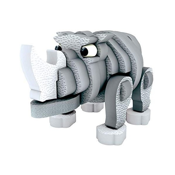 Mammut Spiel & Geschenk Bricolage 3D rhinocéros, Safari, Animal en Mousse, kit Complet avec pièces Instructions français Non