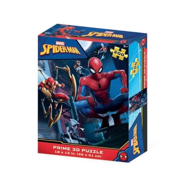 Grandi Giochi Spiderman Puzzle lenticulaire Vertical avec 200 pièces incluses et Emballage avec Effet 3D-PUA08000, PUA08000