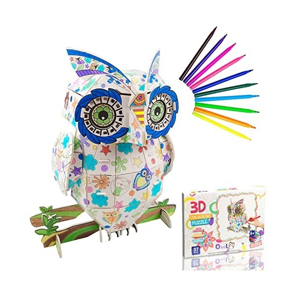 Eagool Puzzle à colorier 3D, Loisirs créatifs, Cadeau pour Adultes et Enfants, Meilleur Anniversaire pour Filles et garçons