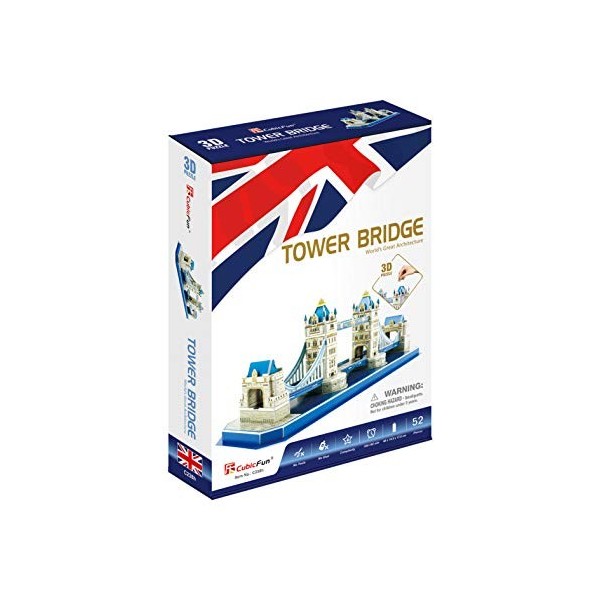 CubicFun Puzzle 3D Tower Bridge, C0238, 52 piezas