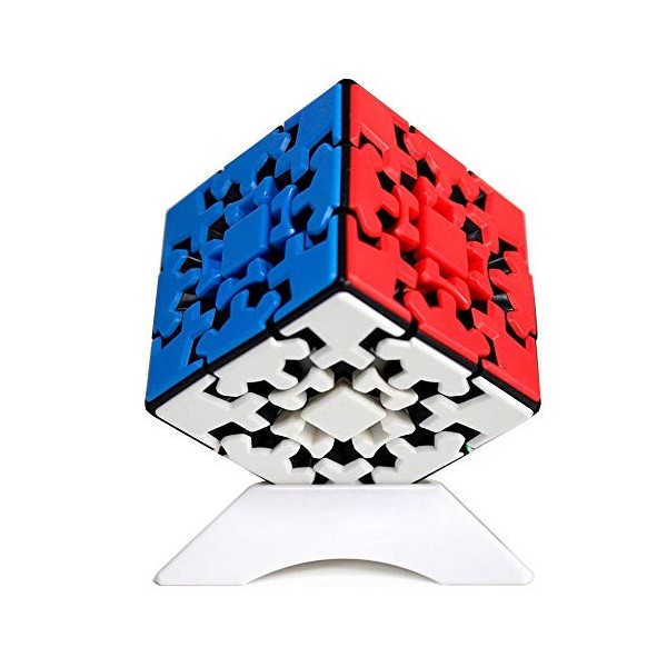OJIN YUMO Gear Cube 3x3 Puzzle Kungfu Cube 3D Puzzle 3x3x3 Cube Puzzle Smooth Cube Twist Puzzle Cube avec Un Cube Trépied sa