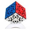 OJIN YUMO Gear Cube 3x3 Puzzle Kungfu Cube 3D Puzzle 3x3x3 Cube Puzzle Smooth Cube Twist Puzzle Cube avec Un Cube Trépied sa