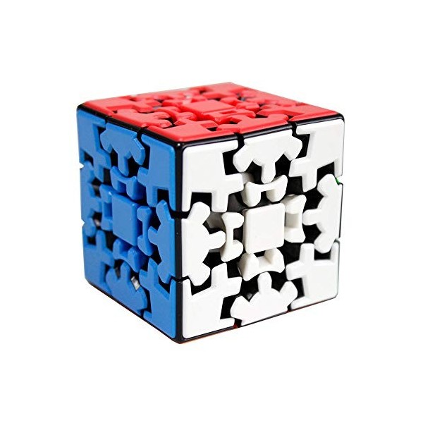 OJIN YUMO Gear Cube 3x3 Puzzle Kungfu Cube 3D Puzzle 3x3x3 Cube Puzzle Smooth Cube Twist Puzzle Cube avec Un Cube Trépied sa