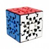 OJIN YUMO Gear Cube 3x3 Puzzle Kungfu Cube 3D Puzzle 3x3x3 Cube Puzzle Smooth Cube Twist Puzzle Cube avec Un Cube Trépied sa