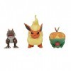 PoKéMoN PKW3047 – Battle Figure Set – Pantoufles, balgoras, flamara, figurines officielles