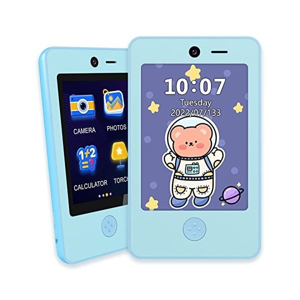 Kesasohe Telephone Portable pour Enfants avec SOS et Appareil Photo - Cadeau Filles de 3 à 12 Ans Support de Téléphone Enfant