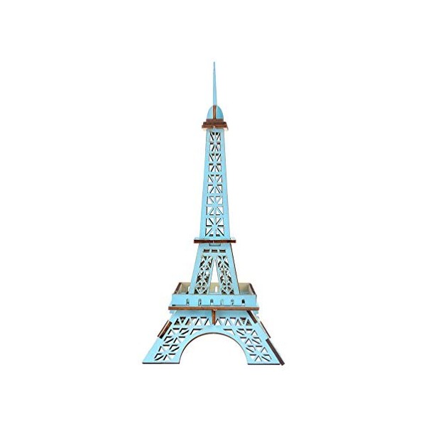 MILISTEN 1 kit de modèle de puzzle en bois 3D - Tour Eiffel en bois - Architecture 3D - Modèle de tour Eiffel pour enfants à 