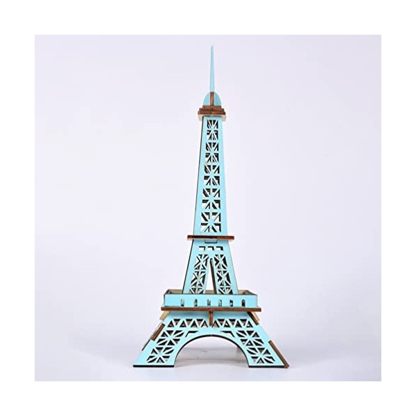 MILISTEN 1 kit de modèle de puzzle en bois 3D - Tour Eiffel en bois - Architecture 3D - Modèle de tour Eiffel pour enfants à 