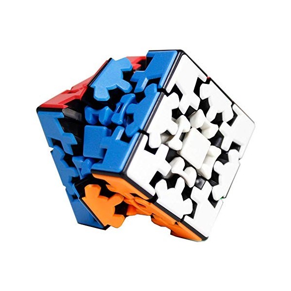 FunnyGoo YuMo Gear Cube 3x3 Puzzle Cube 3D Puzzle 3x3x3 Cube Lisse Puzzle Lisse Cube Twist Puzzle Cube Multi Couleur