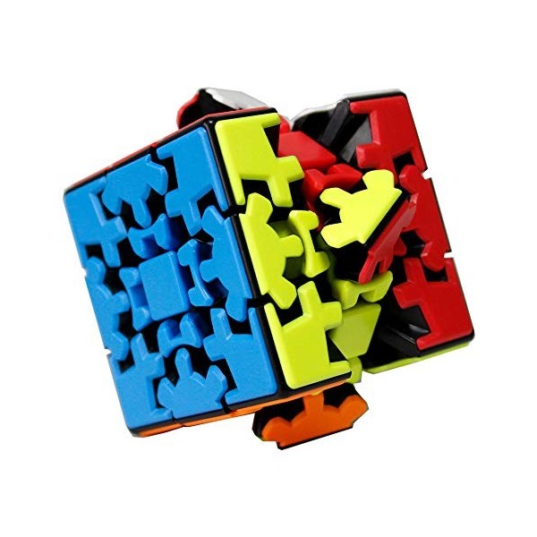 FunnyGoo YuMo Gear Cube 3x3 Puzzle Cube 3D Puzzle 3x3x3 Cube Lisse Puzzle Lisse Cube Twist Puzzle Cube Multi Couleur