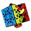 FunnyGoo YuMo Gear Cube 3x3 Puzzle Cube 3D Puzzle 3x3x3 Cube Lisse Puzzle Lisse Cube Twist Puzzle Cube Multi Couleur