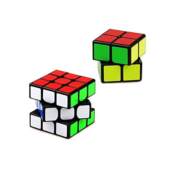 EACHHAHA 2 pièces Speed Cube Set,Cube Magique 3x3,Cube de Vitesse 2x2,Professionnel, Lisse, Haute tolérance aux pannes,Puzzle