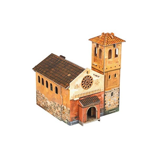 Keranova keranova218 17,5 x 17,5 x 15,5 x 12 cm astucieux Papier Ville médiévale Chapelle Puzzle 3D