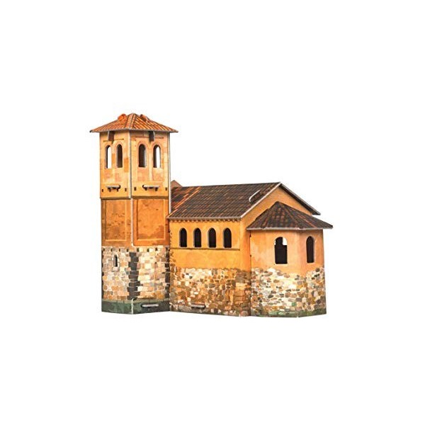 Keranova keranova218 17,5 x 17,5 x 15,5 x 12 cm astucieux Papier Ville médiévale Chapelle Puzzle 3D