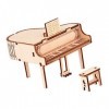 Toyvian 1 Jeu Piano Boîte à Musique Casse-tête en Bois 3D Piano Dassemblage en Bois Kit De Modèle De Puzzle en Bois 3D Modèl