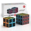 Vdealen Ensemble de Cubes de Vitesse, Ensemble de Cubes Magiques 2x2 3x3 Casse-tête Jouet de Puzzle 3D Fibre de Carbone 