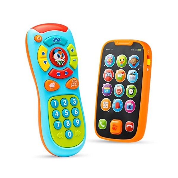 JOYIN Ma télécommande et Mon téléphone Portable pour Apprentissage avec Musique, Amusement, Jouets de Smartphone pour bébé, E