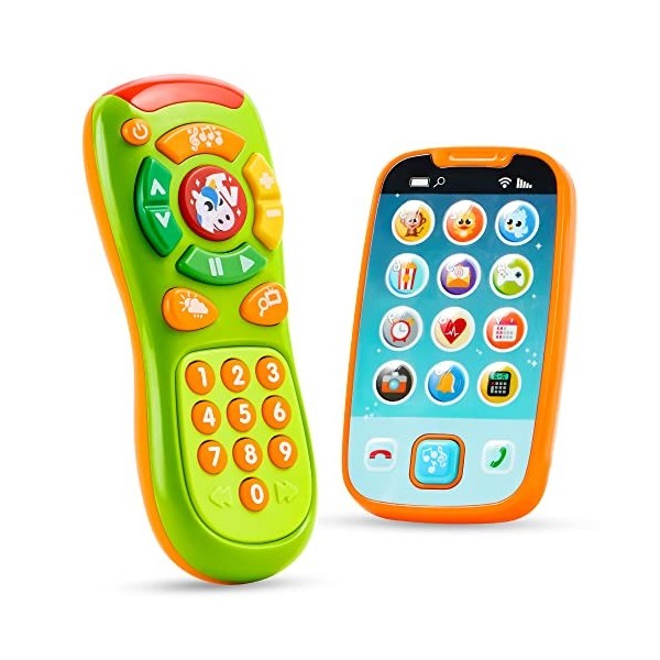 JOYIN Ma télécommande et Mon téléphone Portable pour Apprentissage avec Musique, Amusement, Jouets de Smartphone pour bébé, E