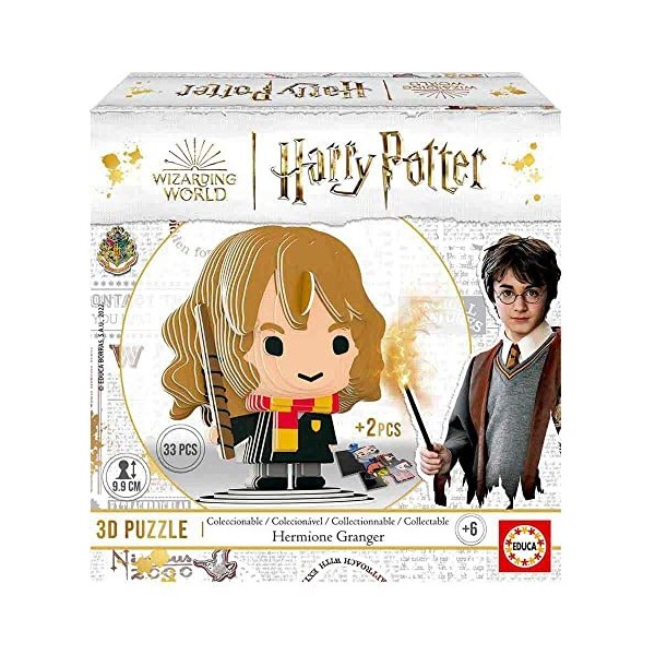 Educa - Puzzle 3D Harry Potter. Puzzle 3D de la Figure dHermione Granger à Collectionner. Puzzle en 3D pour Les 6 Ans et Plu