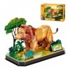 Puzzles 3D Lion - Puzzle 3D Enfant +5 Ans | Puzzle 3D Adulte | Maquette À Monter 40 Pièces | Puzzle 3D | Assemblage Facile | 