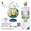 Ravensburger - Puzzle 3D Ball - Minions 2 - A partir de 6 ans - 72 pièces numérotées à assembler sans colle - Support inclus 